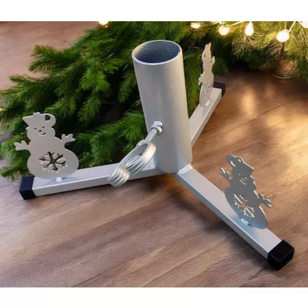 Stojak Choinkowy z Motywem Bałwanka – Metalowy, Ręcznie Wykonany